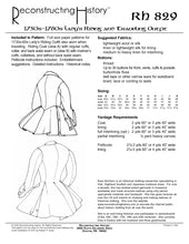 Load image into Gallery viewer, RH829 —1730s-1760s Lady's Riding or Traveling Outfit sewing pattern