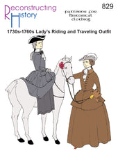 Load image into Gallery viewer, RH829 —1730s-1760s Lady&#39;s Riding or Traveling Outfit sewing pattern
