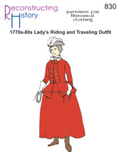 Load image into Gallery viewer, RH830 — 1770s-1780s Lady&#39;s Riding or Traveling Outfit sewing pattern
