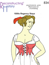 Load image into Gallery viewer, RH834 — Early 1800s Regency Stays sewing pattern