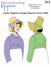 Load image into Gallery viewer, RH843 — Regency Ladies&#39; (longer) Spencer Jacket (circa 1820) sewing pattern
