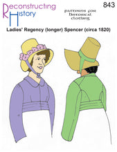 Load image into Gallery viewer, RH843 — Regency Ladies' (longer) Spencer Jacket (circa 1820) sewing pattern