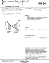 Load image into Gallery viewer, RH844 — 1800s Kyoto Regency Brassiere sewing pattern