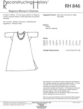 Load image into Gallery viewer, RH846 — Late 18th century Regency Women&#39;s Chemise sewing pattern
