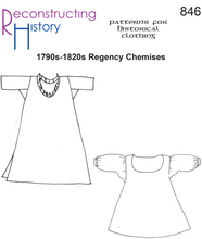 Load image into Gallery viewer, RH846 — Late 18th century Regency Women's Chemise sewing pattern