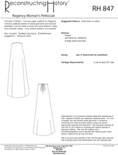 Load image into Gallery viewer, RH847 — 1800s Regency high-waist Petticoat sewing pattern