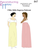 Load image into Gallery viewer, RH847 — 1800s Regency high-waist Petticoat sewing pattern