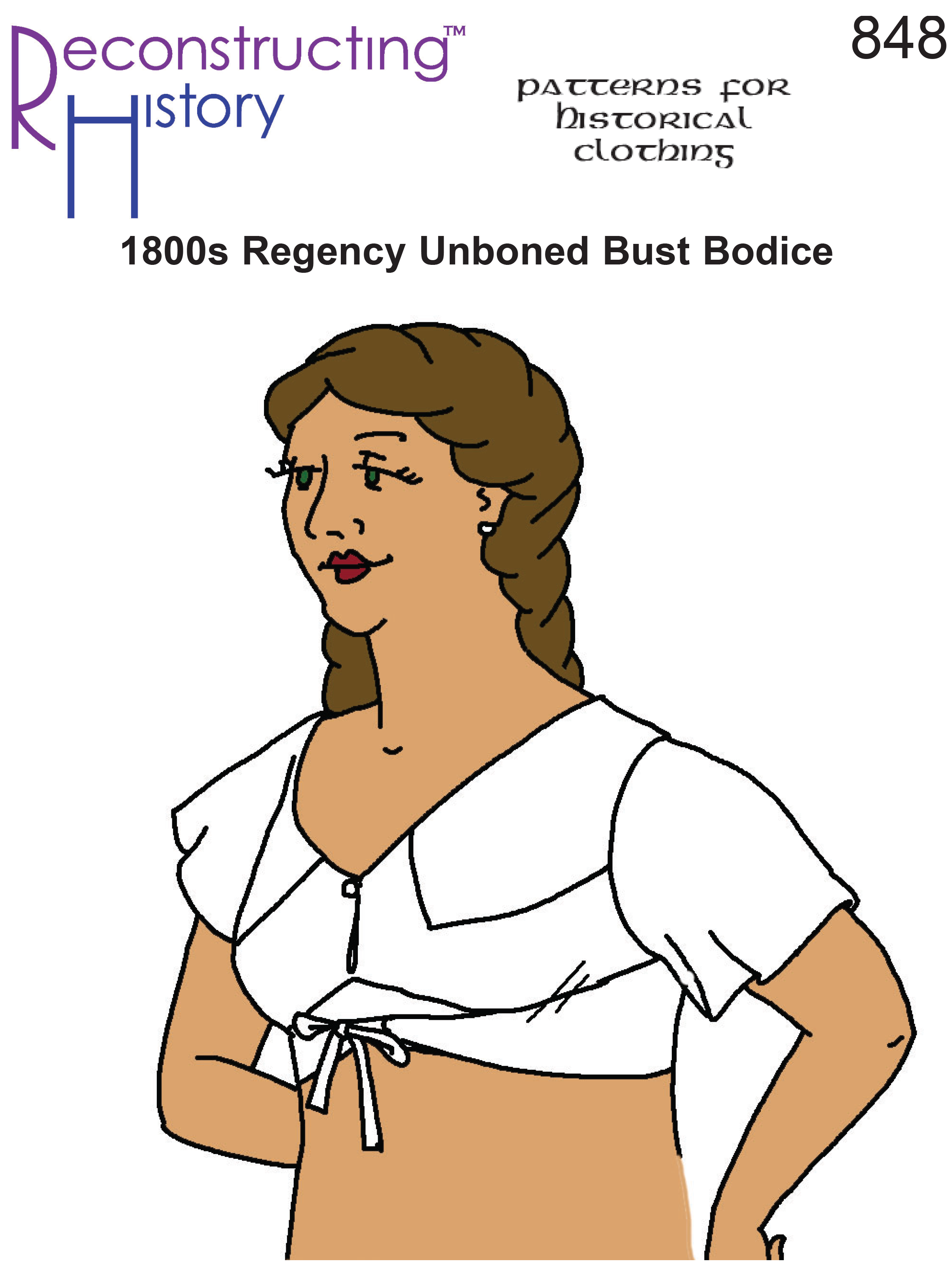 RH848 — 1800s Regency Unboned Bust Bodice sewing pattern – Reconstructing  History