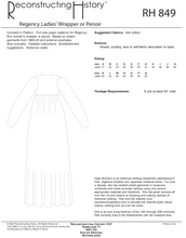 Load image into Gallery viewer, RH849 — 1800s Regency Peignoir or Wrapper sewing pattern