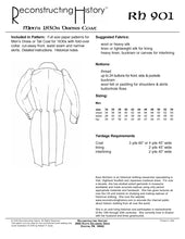 Load image into Gallery viewer, RH901 — 1830s Dress Coat sewing pattern