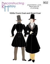 Load image into Gallery viewer, RH902 — 1830s Frock Coat sewing pattern