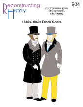 Load image into Gallery viewer, RH904 — 1840s-1860s Double-Breasted Frock Coat sewing pattern