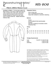 Load image into Gallery viewer, RH909 — 1860s-1870s Dress Coat or Tailcoat sewing pattern