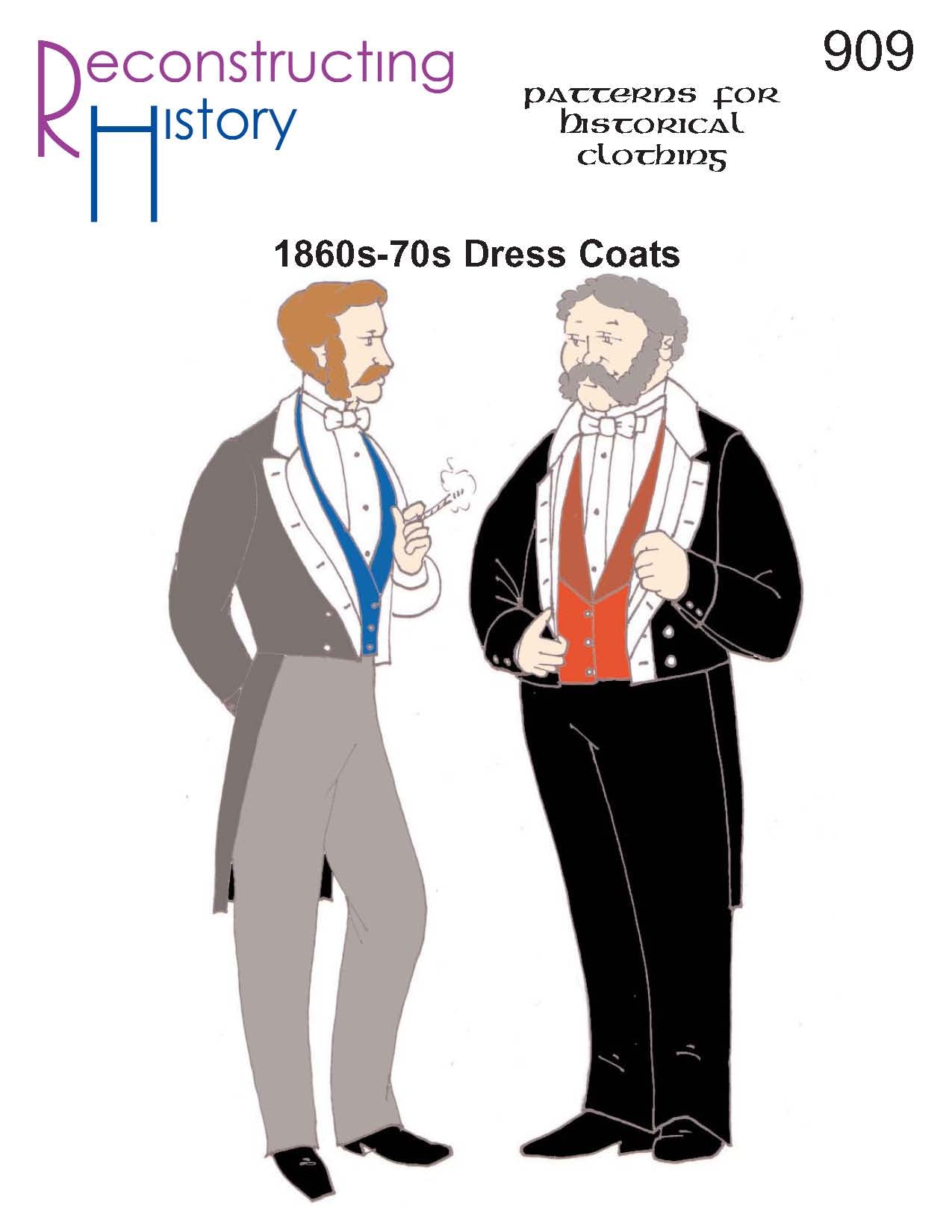 RH909 — 1860s-1870s Dress Coat or Tailcoat sewing pattern – Reconstructing History RH909 — 1860s-1870s Dress Coat or Tailcoat sewing pattern – Reconstructing History