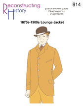 Load image into Gallery viewer, RH914 — 1870s-1950s Lounge Jacket sewing pattern