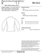 Load image into Gallery viewer, RH922 — 1880s-1940s Smoking Jacket sewing pattern