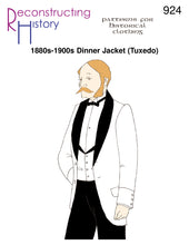 Load image into Gallery viewer, RH924 — 1880s-1900s Dinner Jacket or "Tuxedo" sewing pattern