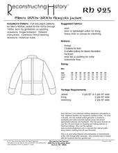Load image into Gallery viewer, RH925 — 1870s-1900s Norfolk Jacket sewing pattern