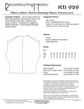 Load image into Gallery viewer, RH929 — 1850s-1900s Evening Dress Waistcoats sewing pattern
