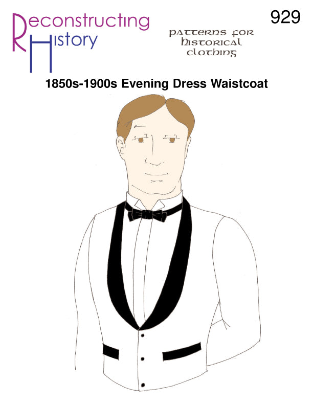 RH929 1850s-1900s Evening Dress Waistcoats sewing pattern Reconstructing History RH929 1850s-1900s Evening Dress Waistcoats sewing pattern Reconstructing History