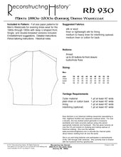 Load image into Gallery viewer, RH930 — 1880s-1900s U-front Evening Dress Waistcoats sewing pattern