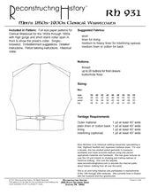 Load image into Gallery viewer, RH931 — 1850s-1900s Clerical Waistcoat sewing pattern