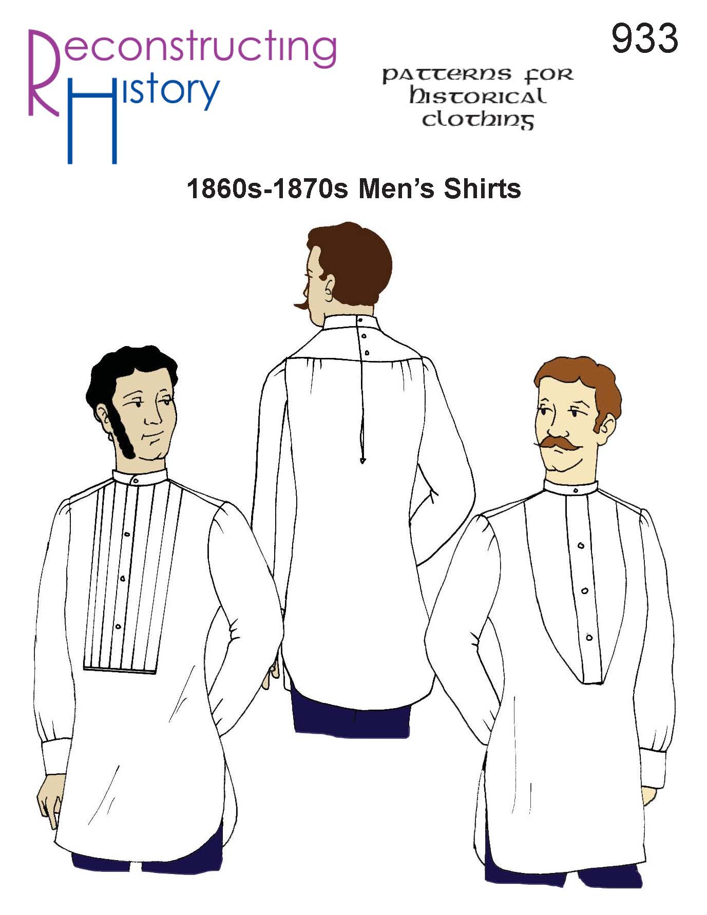 RH933 — 1860s-1870s Men's Shirts sewing pattern RH933 — 1860s-1870s Men's Shirts sewing pattern