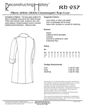 Load image into Gallery viewer, RH937 — Gentleman's Victorian Chesterfield Top Coat sewing pattern