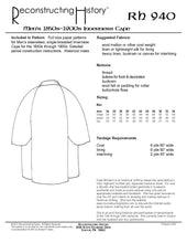 Load image into Gallery viewer, RH940 — Gentleman&#39;s Victorian Inverness Coat sewing pattern
