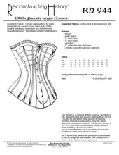 Load image into Gallery viewer, RH944 — Ladies' 1880s Corset sewing pattern