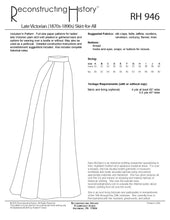 Load image into Gallery viewer, RH946 — Late Victorian (1870s-1890s) Skirt-for-All sewing pattern