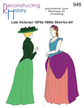 Load image into Gallery viewer, RH946 — Late Victorian (1870s-1890s) Skirt-for-All sewing pattern