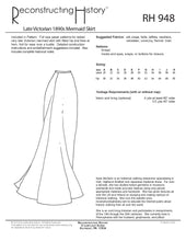 Load image into Gallery viewer, RH948 — Late Victorian and Edwardian Mermaid Skirt sewing pattern