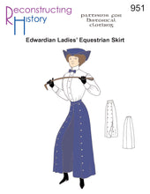 Load image into Gallery viewer, RH951 — Edwardian Ladies' Equestrian Skirt sewing pattern