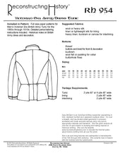 Load image into Gallery viewer, Back cover of our sewing pattern RH954, which helps you make a Victorian era British Army dress tunic or jacket