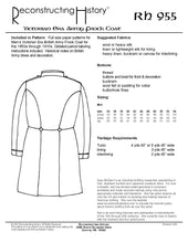 Load image into Gallery viewer, RH955 — Victorian Era Army Frock Coat sewing pattern