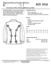 Load image into Gallery viewer, RH956 — Victorian Era Army Patrol Jacket (undress) sewing pattern