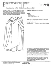 Load image into Gallery viewer, RH960 — Late Victorian (1870s-1890s) Apron Drapery Overskirt sewing pattern