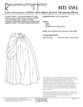 Load image into Gallery viewer, RH961 — Late Victorian (1870s-1890s) Split-Front Drapery Overskirt sewing pattern