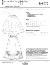 Load image into Gallery viewer, RH972 — Early Victorian (1830s-1860s) Petticoats sewing pattern