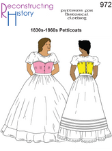 Load image into Gallery viewer, RH972 — Early Victorian (1830s-1860s) Petticoats sewing pattern