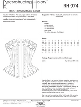 Load image into Gallery viewer, RH974 — Ladies' 1860s-1890s Bust Gore Corset sewing pattern