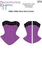 Load image into Gallery viewer, RH974 — Ladies' 1860s-1890s Bust Gore Corset sewing pattern