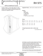 Load image into Gallery viewer, RH975 — Ladies' 1890s Underbust Corset sewing pattern