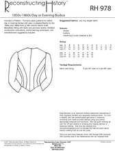Load image into Gallery viewer, RH978 — Ladies' Victorian Day or Evening Bodice for the 1850s&1860s sewing pattern