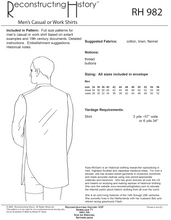Load image into Gallery viewer, RH982 — Men's Casual and Work Shirts sewing pattern