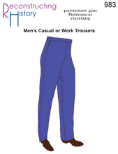 Load image into Gallery viewer, RH983 — Men's Casual or Work Trousers sewing pattern