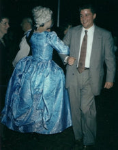 Load image into Gallery viewer, Kass models her 18th century robe anglais based on our sewing pattern RH822