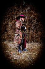 Load image into Gallery viewer, Bubba models the 18th century coat he made using our sewing pattern RH801, 1740s Frock Coat