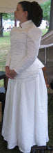 Load image into Gallery viewer, Kass models a Victorian outfit made with our sewing pattern RH943, ladies' basic bodice